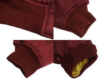 画像をギャラリービューアに読み込む, Häagen-Dazs ハーゲンダッツ スタッフジャケット MA-1 ナイロン ポリエステル アクリル レッド ゴールド 美品 中古 4c069479