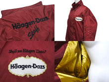 画像をギャラリービューアに読み込む, Häagen-Dazs ハーゲンダッツ スタッフジャケット MA-1 ナイロン ポリエステル アクリル レッド ゴールド 美品 中古 4c069479