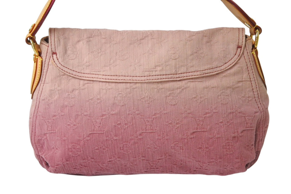 Very Good Condition LOUIS VUITTON Sunray Handbag M40416 Monogram Denim Leather Pink Gradient Used 4c069483