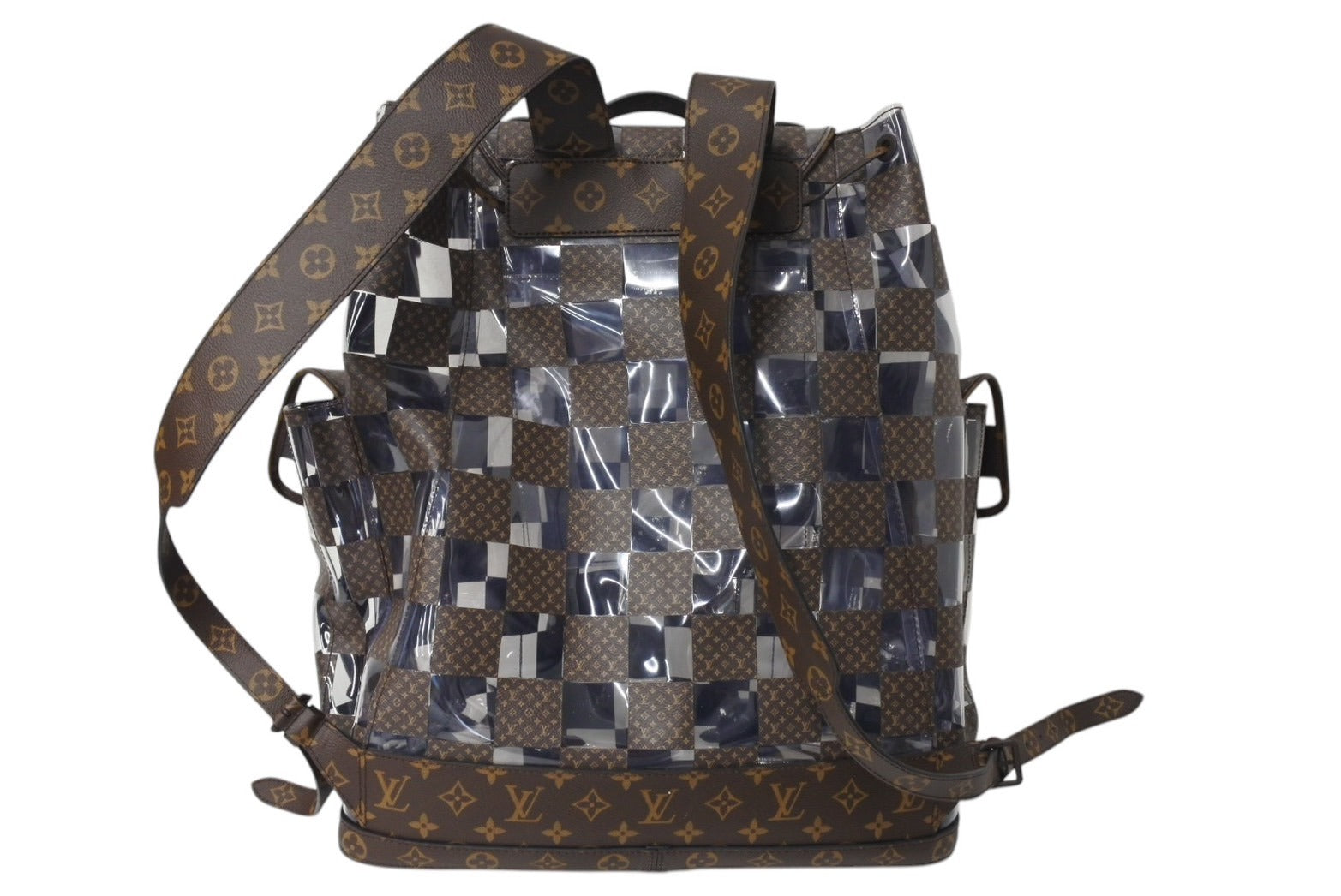 極美品 LOUIS VUITTON ルイヴィトン クリストファー MM リュック バックパック M20865 モノグラムチェス 22AW ブラウン  クリア 中古 4c069484 – Casanova Vintage