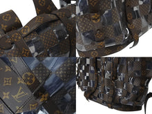 Load image into Gallery viewer, 極美品 LOUIS VUITTON ルイヴィトン クリストファー MM リュック バックパック M20865 モノグラムチェス 22AW ブラウン クリア 中古 4c069484