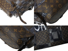 Load image into Gallery viewer, 極美品 LOUIS VUITTON ルイヴィトン クリストファー MM リュック バックパック M20865 モノグラムチェス 22AW ブラウン クリア 中古 4c069484