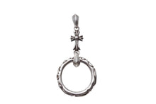 画像をギャラリービューアに読み込む, CHROME HEARTS クロムハーツ アイウェアループ ペンダント スクロールバンド ベイビーファット シルバー 15.6g シルバー925 美品 中古 4c069489