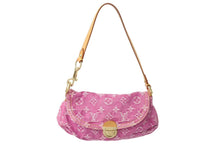 Load image into Gallery viewer, LOUIS VUITTON ルイヴィトン ミニプリーティ ワンショルダーバッグ M95216 モノグラム デニム ピンク 美品 中古 4c069497