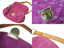 Load image into Gallery viewer, LOUIS VUITTON ルイヴィトン ミニプリーティ ワンショルダーバッグ M95216 モノグラム デニム ピンク 美品 中古 4c069497