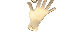 Load image into Gallery viewer, ChristianDior クリスチャンディオール ラインストーン エイジドメタル ハンドチャーム ネックレス ゴールド 48.3g 美品 中古 4c069509