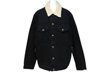 画像をギャラリービューアに読み込む, 新品未使用 CHROME HEARTS クロムハーツ デニムボアジャケット サイズXL ムートンライナー ダガージップ クロスボール ラムレザー 中古 4c069566