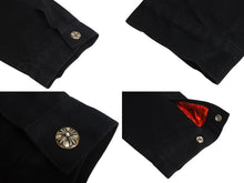 画像をギャラリービューアに読み込む, 新品未使用 CHROME HEARTS クロムハーツ デニムボアジャケット サイズXL ムートンライナー ダガージップ クロスボール ラムレザー 中古 4c069566