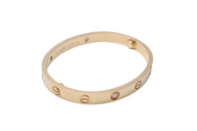 画像をギャラリービューアに読み込む, CARTIER カルティエ LOVE ラブブレス ブレスレット ハーフダイヤ 4P B6070000 Au750 16 UAS961刻印 30.0g 美品 中古 4c069576
