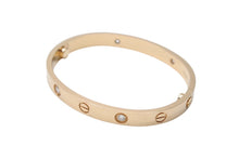 画像をギャラリービューアに読み込む, CARTIER カルティエ LOVE ラブブレス ブレスレット ハーフダイヤ 4P B6070000 Au750 16 UAS961刻印 30.0g 美品 中古 4c069576
