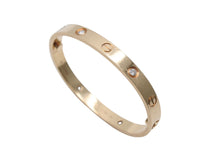 画像をギャラリービューアに読み込む, CARTIER カルティエ LOVE ラブブレス ブレスレット ハーフダイヤ 4P B6070000 Au750 16 UAS961刻印 30.0g 美品 中古 4c069576