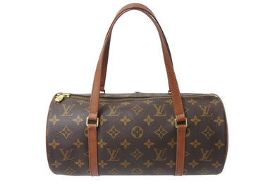 LOUIS VUITTON ルイヴィトン パピヨンGM 横幅30cm ハンドバッグ M51385 モノグラム 筒型 旧型 ゴールド金具 美品 中古 4c069579