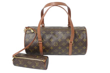 画像をギャラリービューアに読み込む, LOUIS VUITTON ルイヴィトン パピヨンGM 横幅30cm ハンドバッグ M51365 モノグラム 筒型 旧型 ゴールド金具 美品 中古 4c069580
