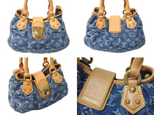 Load image into Gallery viewer, LOUIS VUITTON ルイヴィトン モノグラムデニム プリ―ティ ハンドバッグ ブルー M95020 美品 中古 4c069585