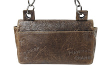 画像をギャラリービューアに読み込む, CHANEL シャネル チェーンショルダーバッグ アイコンモチーフ クルーズライン 8番台 2003年 ブラウン シルバー 美品 中古 4c069589