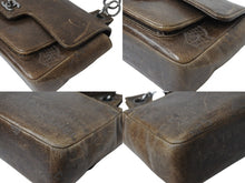 画像をギャラリービューアに読み込む, CHANEL シャネル チェーンショルダーバッグ アイコンモチーフ クルーズライン 8番台 2003年 ブラウン シルバー 美品 中古 4c069589