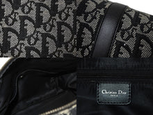 Load image into Gallery viewer, Christian Dior クリスチャンディオール ハンドバッグ 25cm トロッター柄 キャンバス レザー ブラック 美品 中古 4c069590