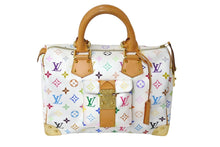 Load image into Gallery viewer, LOUIS VUITTON ルイヴィトン スピーディ30 ボストンバッグ M92643 モノグラムマルチ ホワイト 美品 中古 4c069615