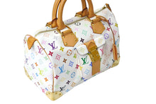 Load image into Gallery viewer, LOUIS VUITTON ルイヴィトン スピーディ30 ボストンバッグ M92643 モノグラムマルチ ホワイト 美品 中古 4c069615