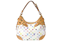 Load image into Gallery viewer, 極美品 LOUIS VUITTON ルイヴィトン グレタ ショルダーバッグ M40195 モノグラム マルチカラー ホワイト 中古 4c069617