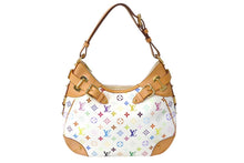 画像をギャラリービューアに読み込む, 極美品 LOUIS VUITTON ルイヴィトン グレタ ショルダーバッグ M40195 モノグラム マルチカラー ホワイト 中古 4c069617