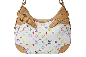 極美品 LOUIS VUITTON ルイヴィトン グレタ ショルダーバッグ M40195 モノグラム マルチカラー ホワイト 中古 4c069617