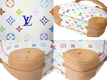 Load image into Gallery viewer, 極美品 LOUIS VUITTON ルイヴィトン グレタ ショルダーバッグ M40195 モノグラム マルチカラー ホワイト 中古 4c069617