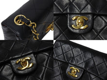 画像をギャラリービューアに読み込む, CHANEL シャネル ミニマトラッセ チェーンショルダーバッグ 1番台 ラムスキン ブラック ゴールド金具 美品 中古 4c069618