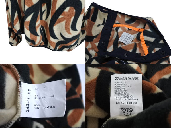 新品未使用 SAINT MICHAEL セントマイケル FLEECE PLOVR フリースプルオーバー SM-YS1-0000-061 サイズL カモ柄 ポリエステル 中古 4c069473