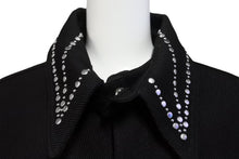 画像をギャラリービューアに読み込む, 極美品 WALES BONNER ウェールズボナー Delta Studded Jacket スタッズジャケット 23SS サイズ50 ウール ブラック 中古 4c069651