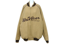 画像をギャラリービューアに読み込む, WU WEAR ウーウェア ブルゾン ma-1 スタジャン 刺繍 ベージュ ブラウン レーヨン 毛 サイズXXL 美品 中古 4c069670