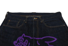 画像をギャラリービューアに読み込む, BILLIONAIRE BOYS CLUB ビリオネアボーイズクラブ フロントドッグ デニムパンツ ボトムス パープル ネイビー サイズL 美品 中古 4c069680