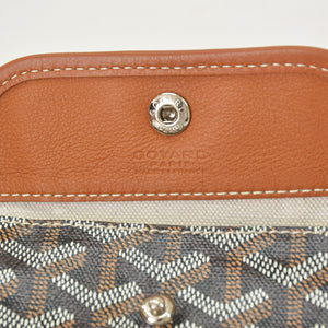 極美品 GOYARD ゴヤール アンジュミニポーチ ハンドバッグ ANJOUSMINCG33TY33P ブラウン レザー PVC 中古 4a000697
