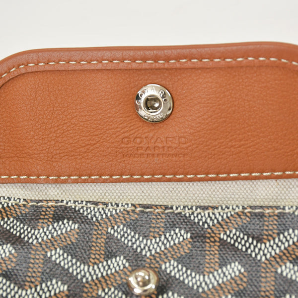 極美品 GOYARD ゴヤール アンジュミニポーチ ハンドバッグ ANJOUSMINCG33TY33P ブラウン レザー PVC 中古 4a000697