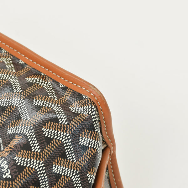 極美品 GOYARD ゴヤール アンジュミニポーチ ハンドバッグ ANJOUSMINCG33TY33P ブラウン レザー PVC 中古 4a000697
