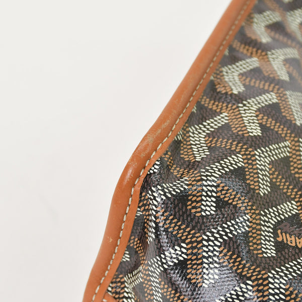 極美品 GOYARD ゴヤール アンジュミニポーチ ハンドバッグ ANJOUSMINCG33TY33P ブラウン レザー PVC 中古 4a000697