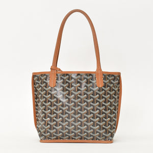 極美品 GOYARD ゴヤール アンジュミニポーチ ハンドバッグ ANJOUSMINCG33TY33P ブラウン レザー PVC 中古 4a000697