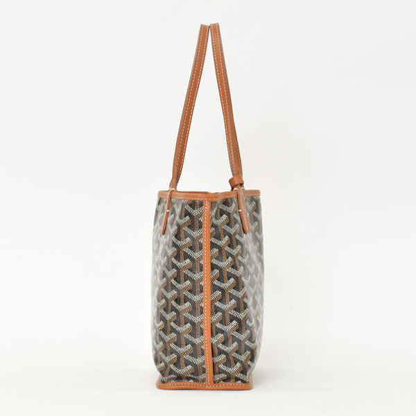 極美品 GOYARD ゴヤール アンジュミニポーチ ハンドバッグ ANJOUSMINCG33TY33P ブラウン レザー PVC 中古 4a000697