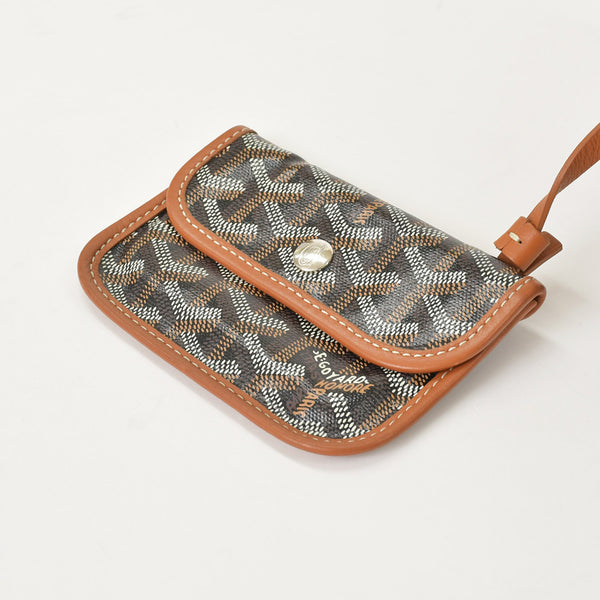 極美品 GOYARD ゴヤール アンジュミニポーチ ハンドバッグ ANJOUSMINCG33TY33P ブラウン レザー PVC 中古 4a000697