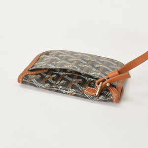 極美品 GOYARD ゴヤール アンジュミニポーチ ハンドバッグ ANJOUSMINCG33TY33P ブラウン レザー PVC 中古 4a000697