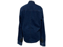 画像をギャラリービューアに読み込む, 未使用 CHROME HEARTS クロムハーツ デニム長袖シャツ LOOSE ENDS ブルー デニム クロスパッチ シルバー金具 サイズM 中古 4c069728