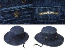 画像をギャラリービューアに読み込む, 新品同様 CHROME HEARTS クロムハーツ 24-25AW クランク ベイト フィッシング デニム ハット ブルー コットン ナイロン サイズM 中古 4c069730