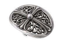 画像をギャラリービューアに読み込む, CHROME HEARTS クロムハーツ 1.5クラシック オーバルクロス バックル 重量約158.2g 1989/00 sterling刻印 シルバー925 美品 中古 4c069732