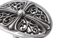 画像をギャラリービューアに読み込む, CHROME HEARTS クロムハーツ 1.5クラシック オーバルクロス バックル 重量約158.2g 1989/00 sterling刻印 シルバー925 美品 中古 4c069732