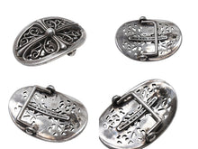 画像をギャラリービューアに読み込む, CHROME HEARTS クロムハーツ 1.5クラシック オーバルクロス バックル 重量約158.2g 1989/00 sterling刻印 シルバー925 美品 中古 4c069732