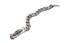 画像をギャラリービューアに読み込む, CHROME HEARTS クロムハーツ フローラルクロス IDブレスレット クラシックチェーン 重量約126.0g 腕周り約21cm 13リンク 美品 中古 4c069734