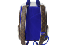 Load image into Gallery viewer, 新品同様 LOUISVUITTON ルイヴィトン NBA バックパック リュックサック ブルー ホワイト ブラウン M45581 ゴールド金具 中古 4c069758