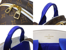 Load image into Gallery viewer, 新品同様 LOUISVUITTON ルイヴィトン NBA バックパック リュックサック ブルー ホワイト ブラウン M45581 ゴールド金具 中古 4c069758