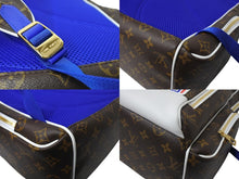 Load image into Gallery viewer, 新品同様 LOUISVUITTON ルイヴィトン NBA バックパック リュックサック ブルー ホワイト ブラウン M45581 ゴールド金具 中古 4c069758