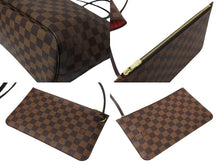 Load image into Gallery viewer, 新品未使用 LOUIS VUITTON ルイヴィトン ネヴァーフル MM トートバッグ N41358 ダミエ キャンバス ブラウン ゴールド金具 中古 4c069760